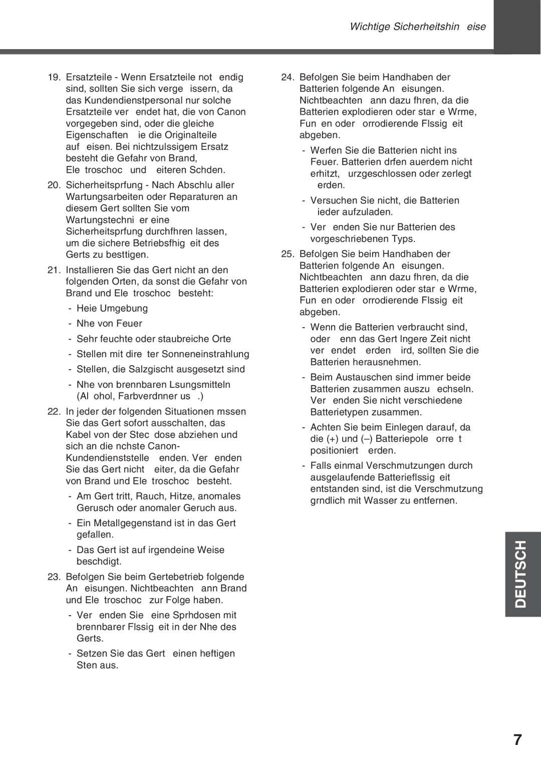 Canon VC-C50i, VC-C50IR instruction manual Deutsch 