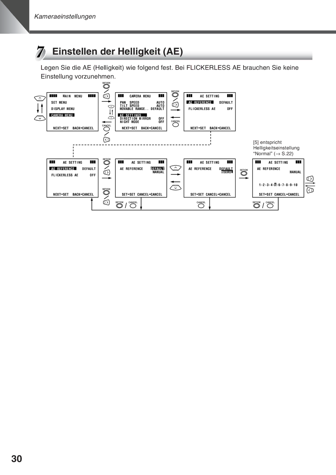 Canon VC-C50IR, VC-C50i instruction manual Einstellen der Helligkeit AE 