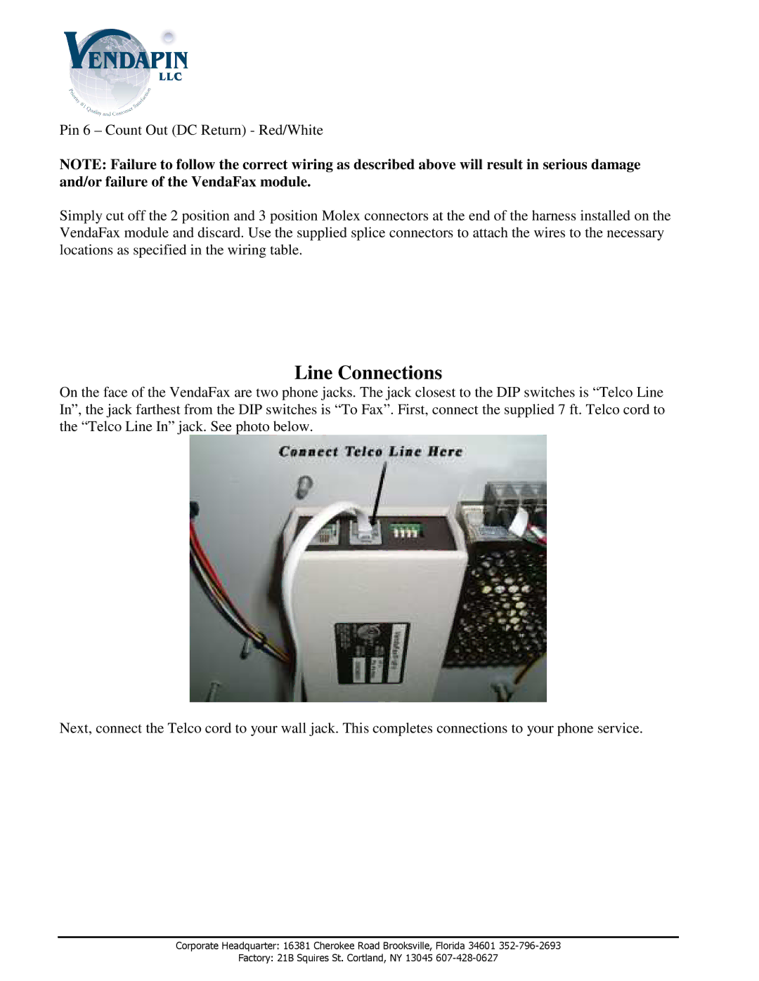 Canon VF-1 dimensions Line Connections 