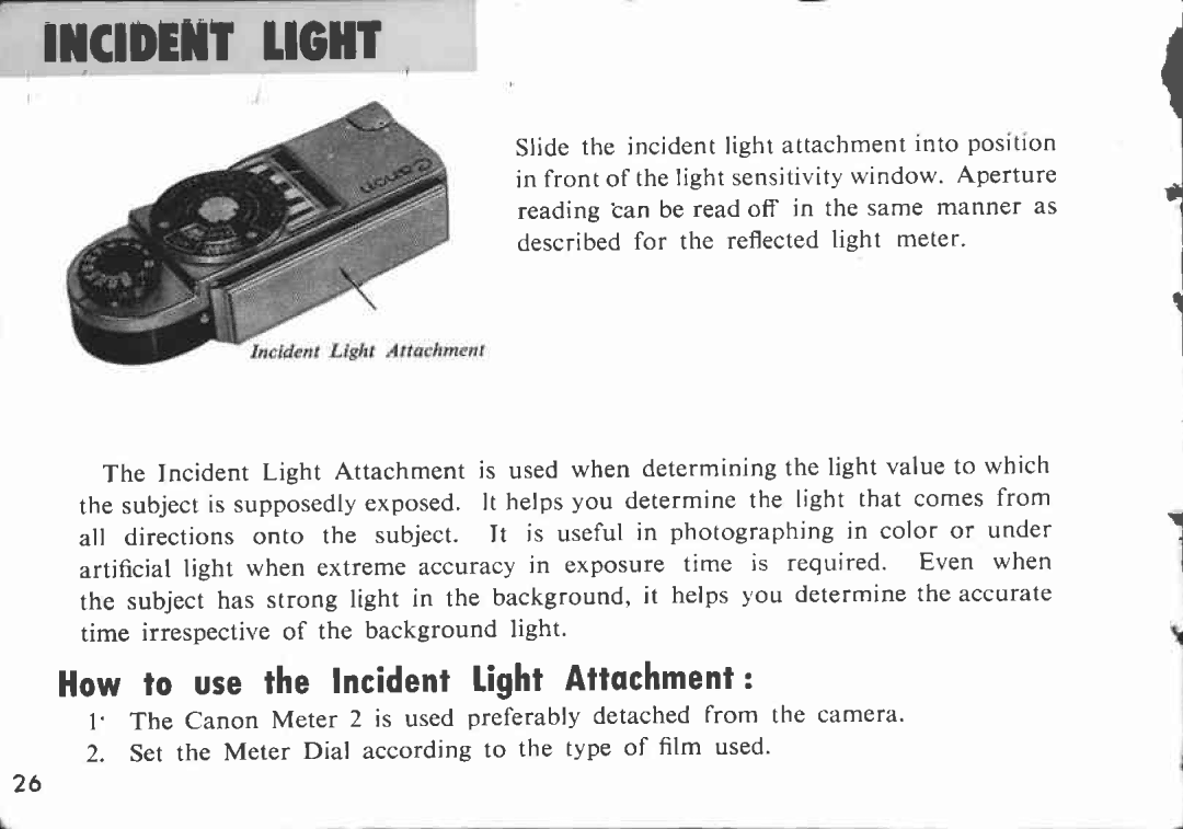 Canon VI-L, VI-T manual 