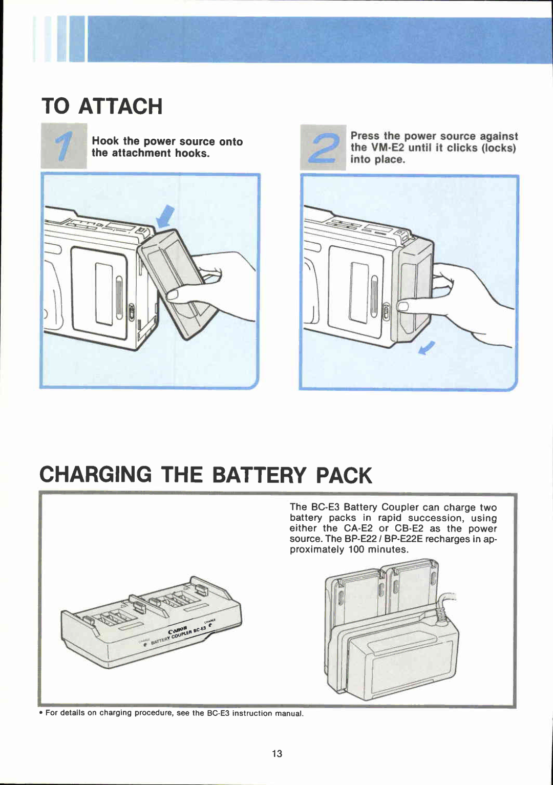Canon VM E 2 manual 