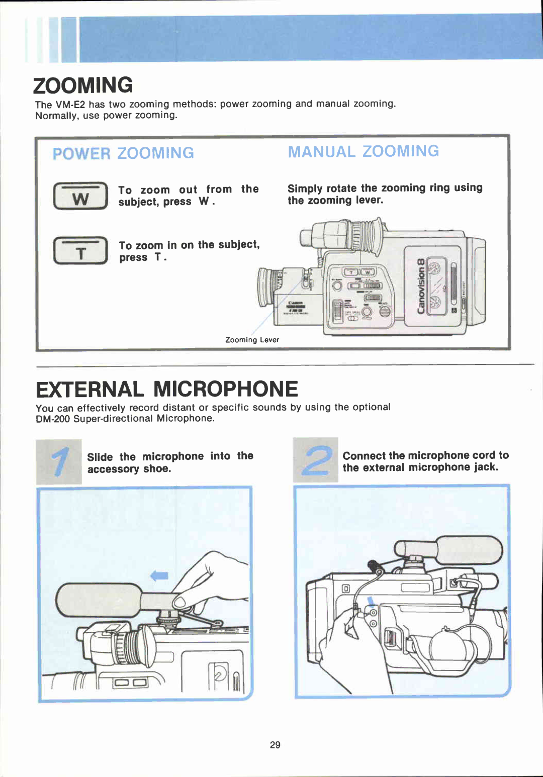 Canon VM E 2 manual 