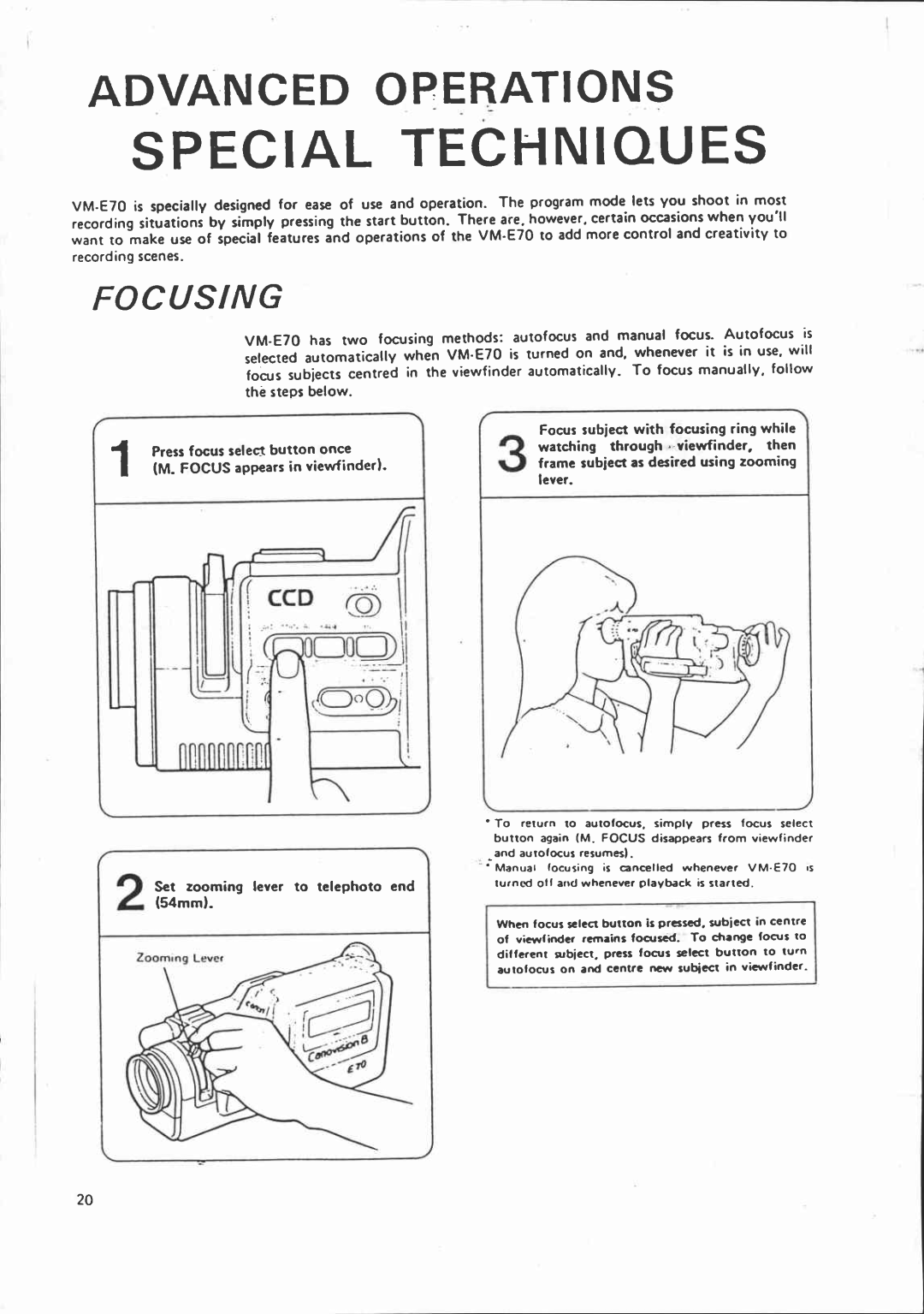 Canon VM-E70 manual 