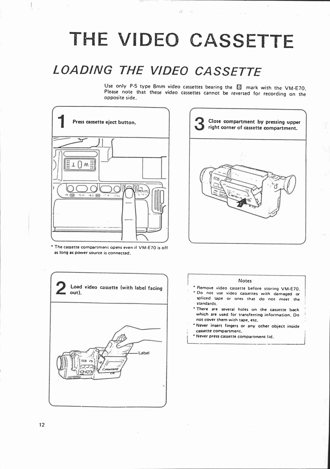 Canon VM-E70 manual 