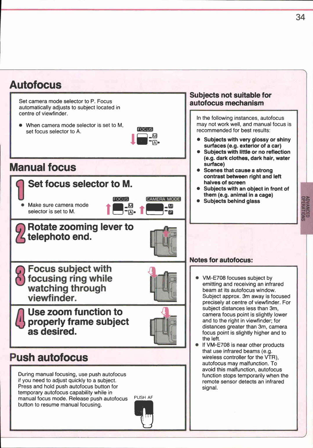 Canon VM-E708 manual 