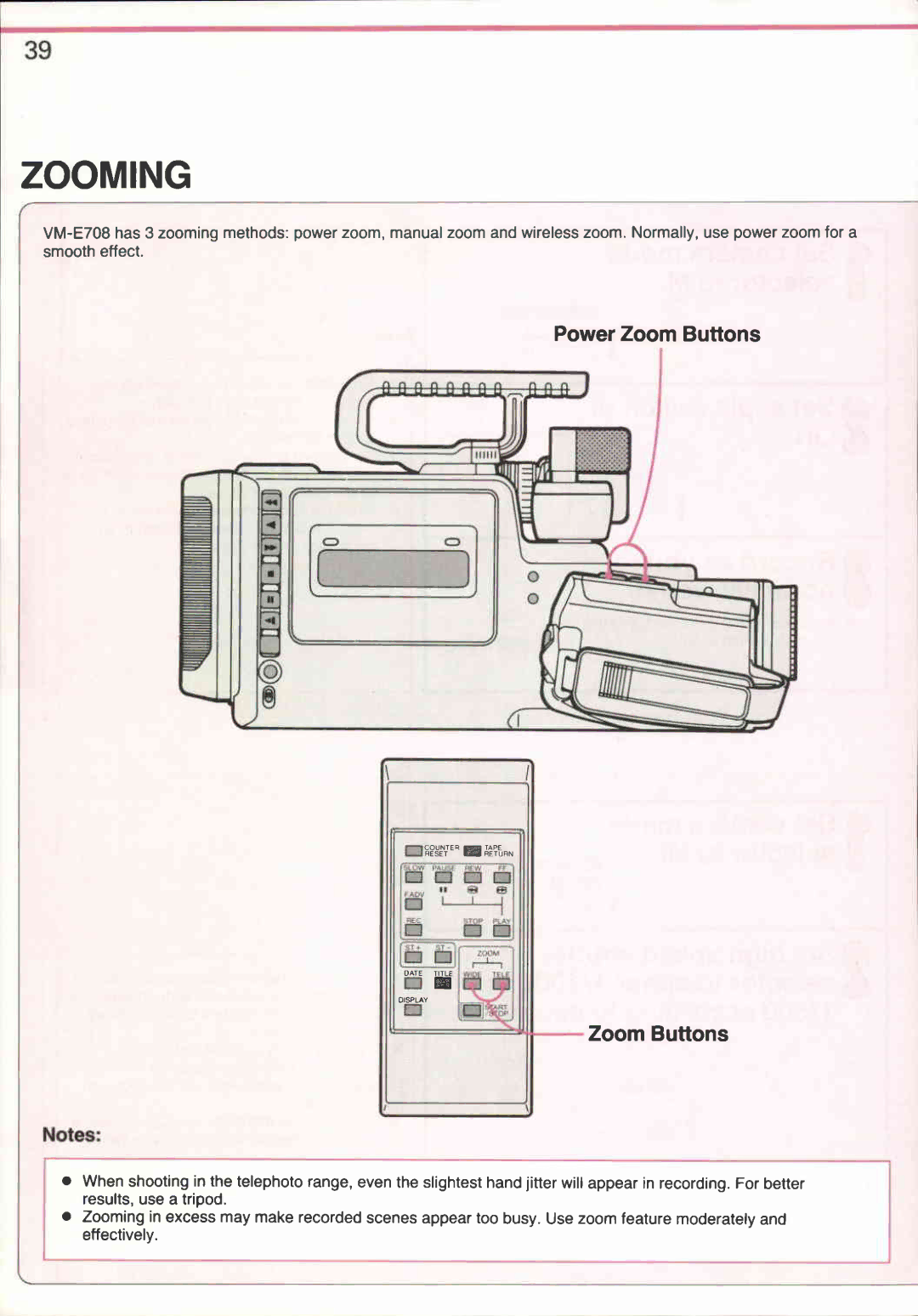 Canon VM-E708 manual 