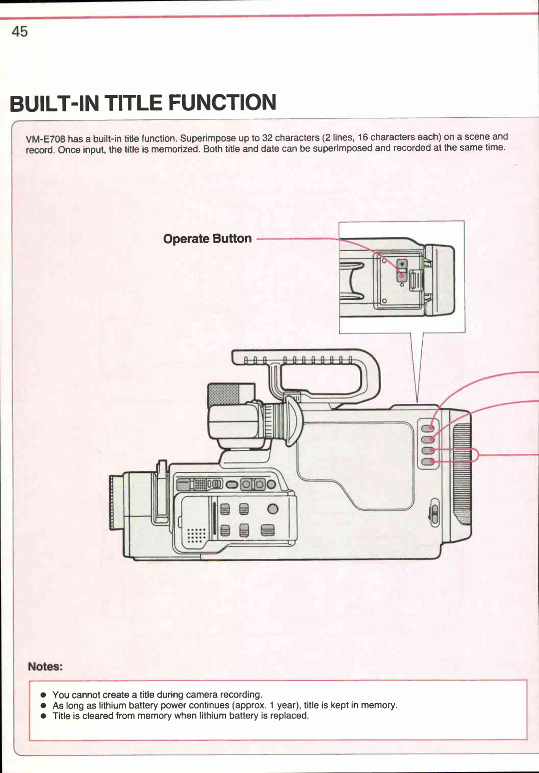 Canon VM-E708 manual 