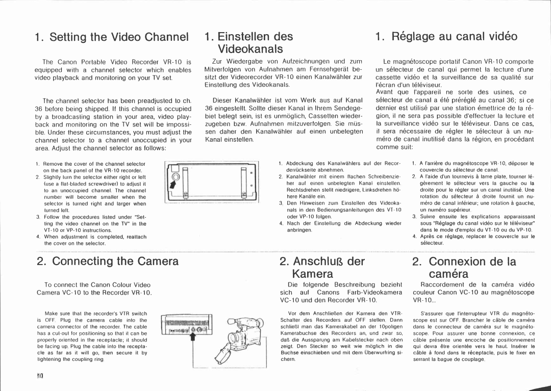 Canon VR 10 manual 