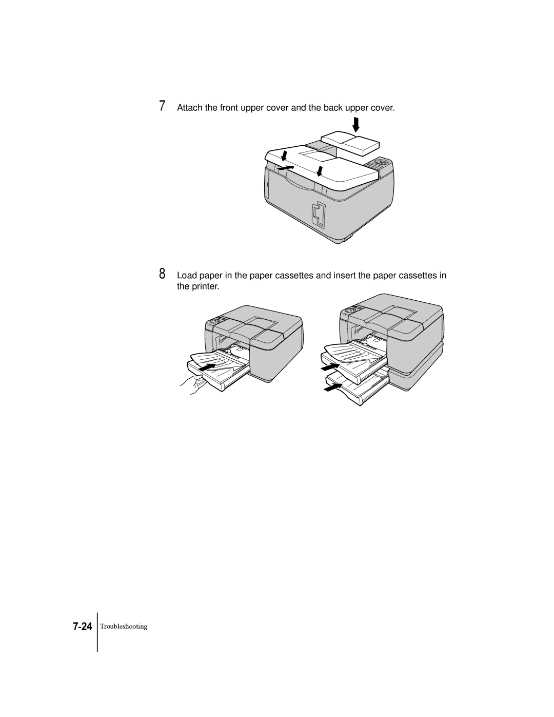 Canon W2200 manual Troubleshooting 