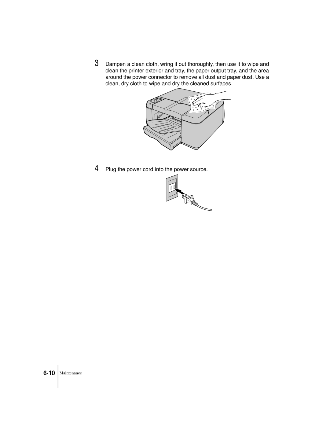 Canon W2200 manual Maintenance 