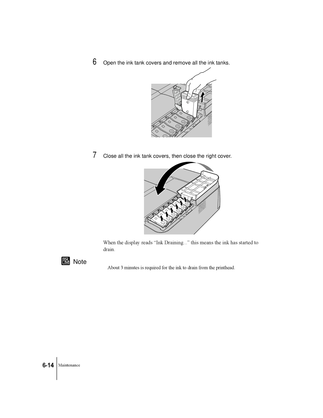 Canon W2200 manual Maintenance 