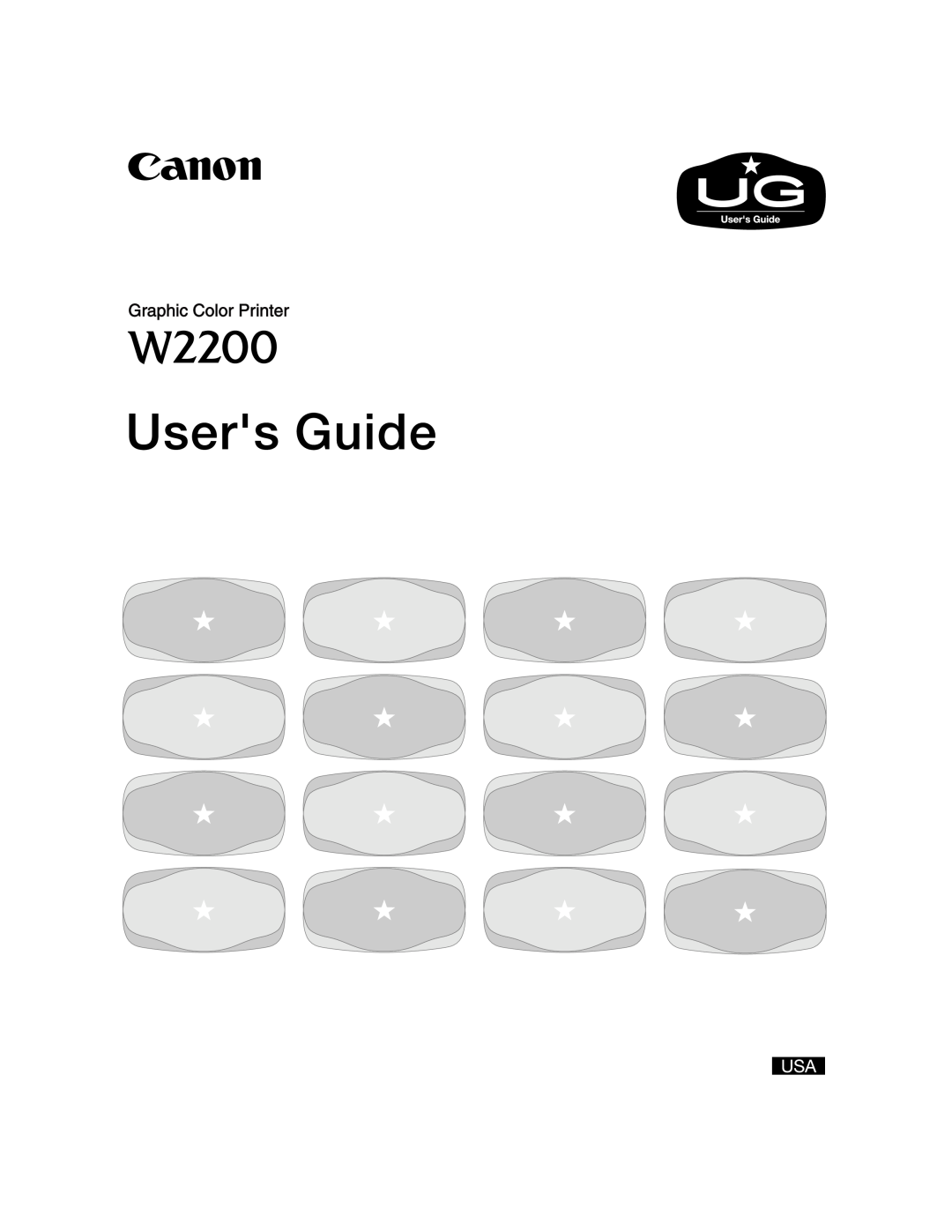 Canon W2200 manual Graphic Color Printer 
