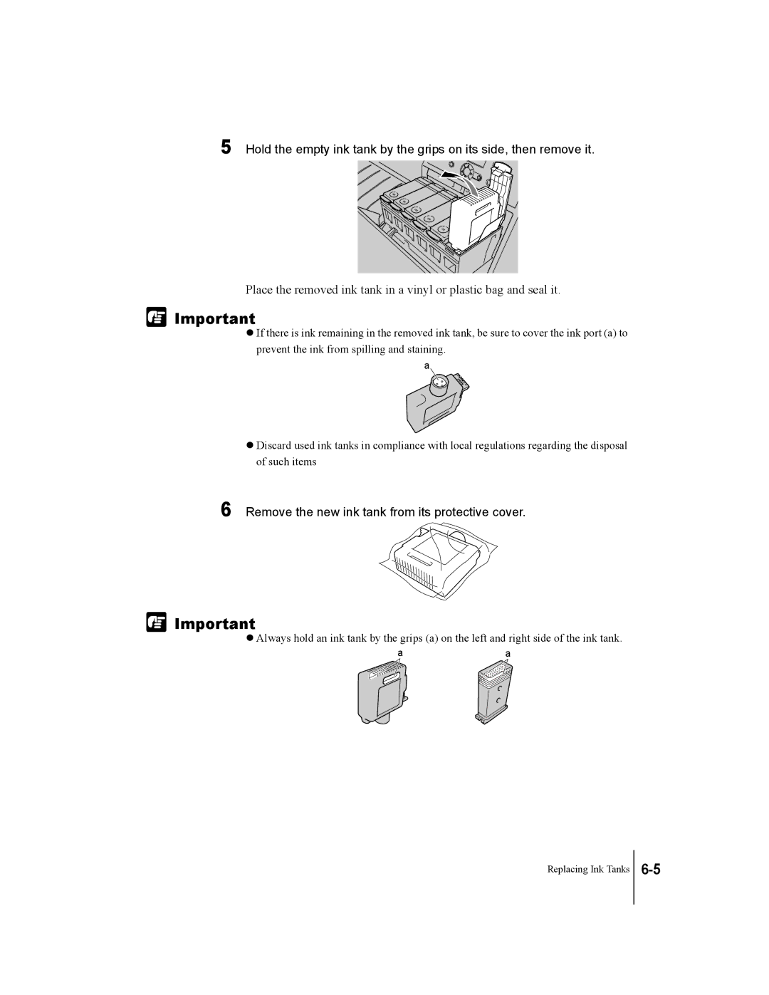 Canon W7250, W7200 manual Remove the new ink tank from its protective cover 