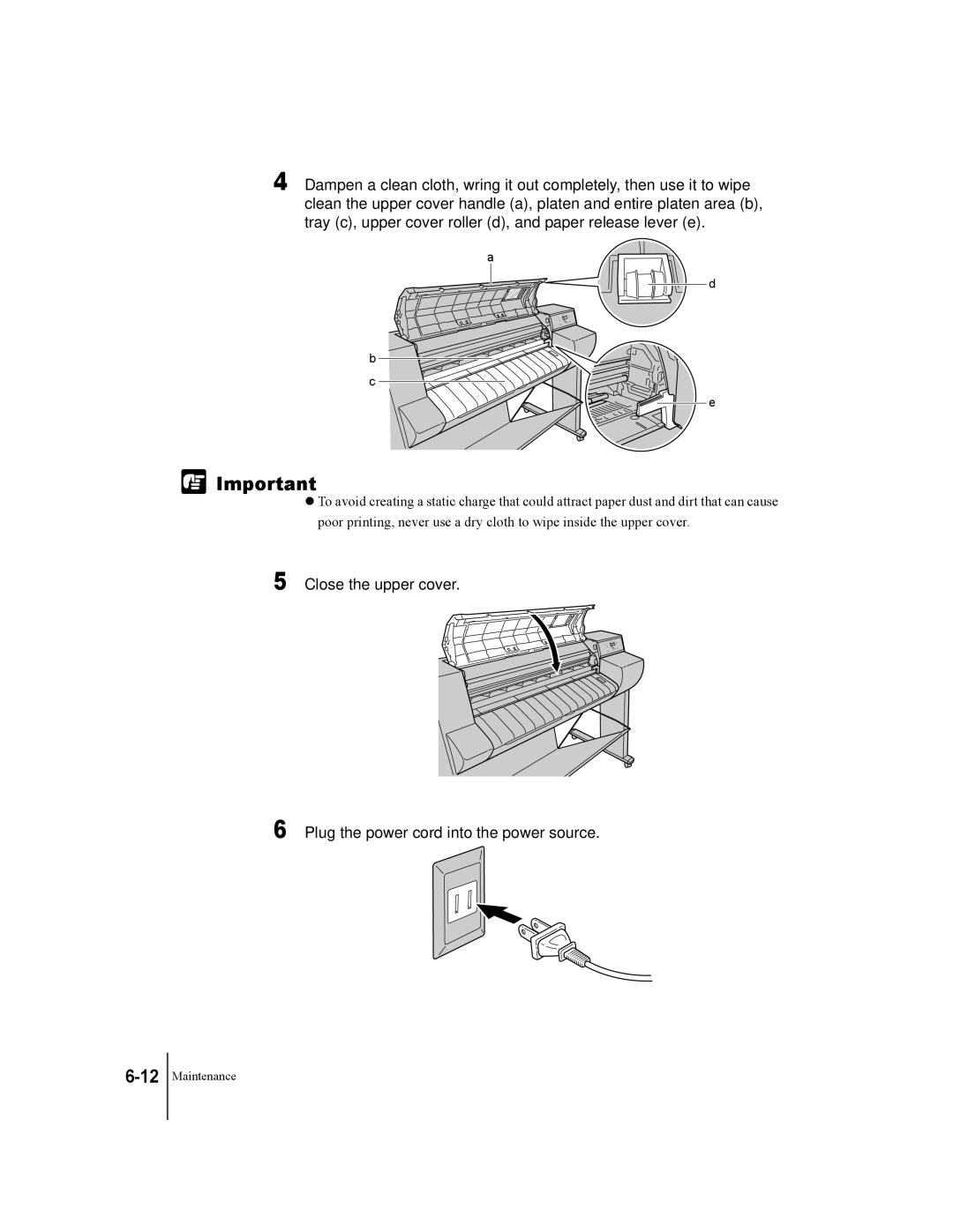 Canon W7200, W7250 manual Maintenance 