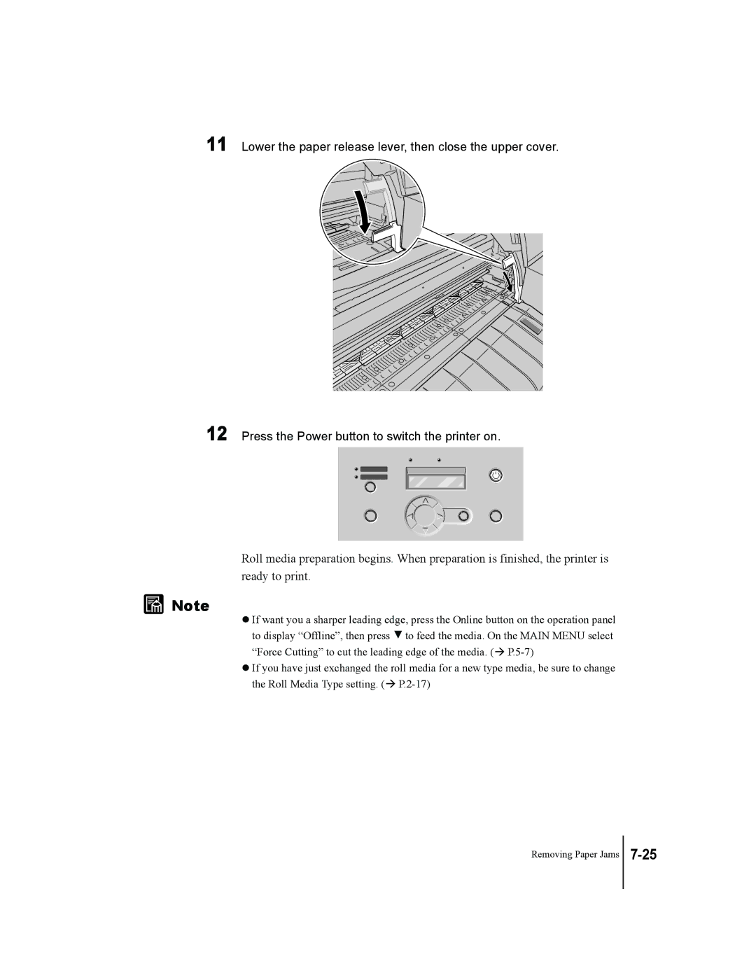 Canon W7250, W7200 manual Removing Paper Jams 