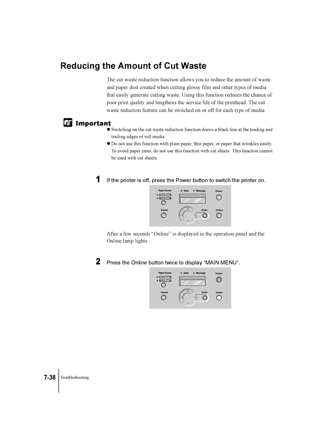 Canon W7200, W7250 manual Reducing the Amount of Cut Waste 