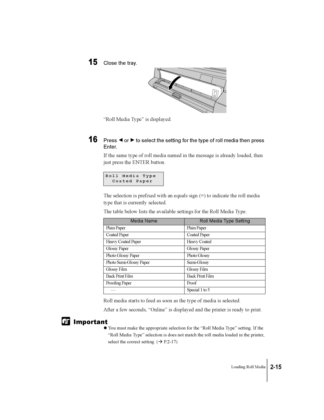 Canon W7250, W7200 manual Close the tray, Media Name 