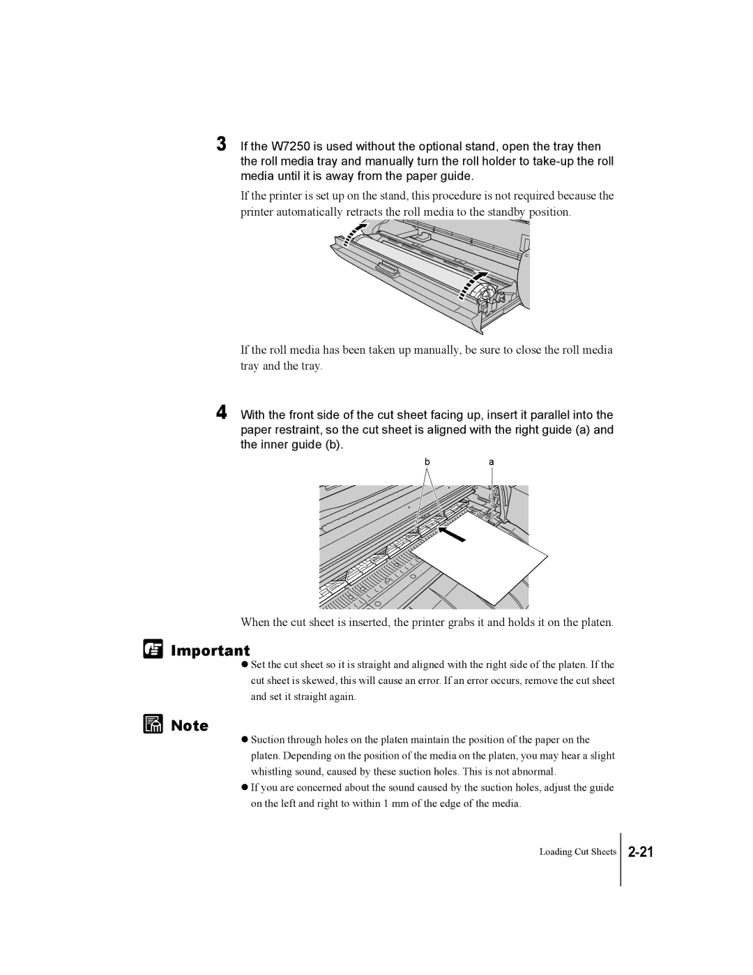 Canon W7250, W7200 manual Loading Cut Sheets 