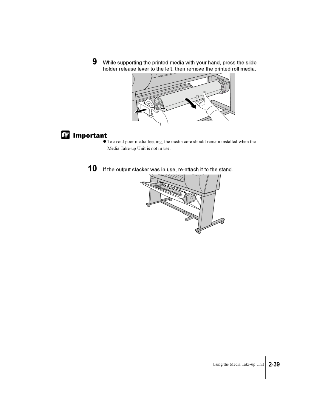 Canon W7250, W7200 manual If the output stacker was in use, re-attach it to the stand 