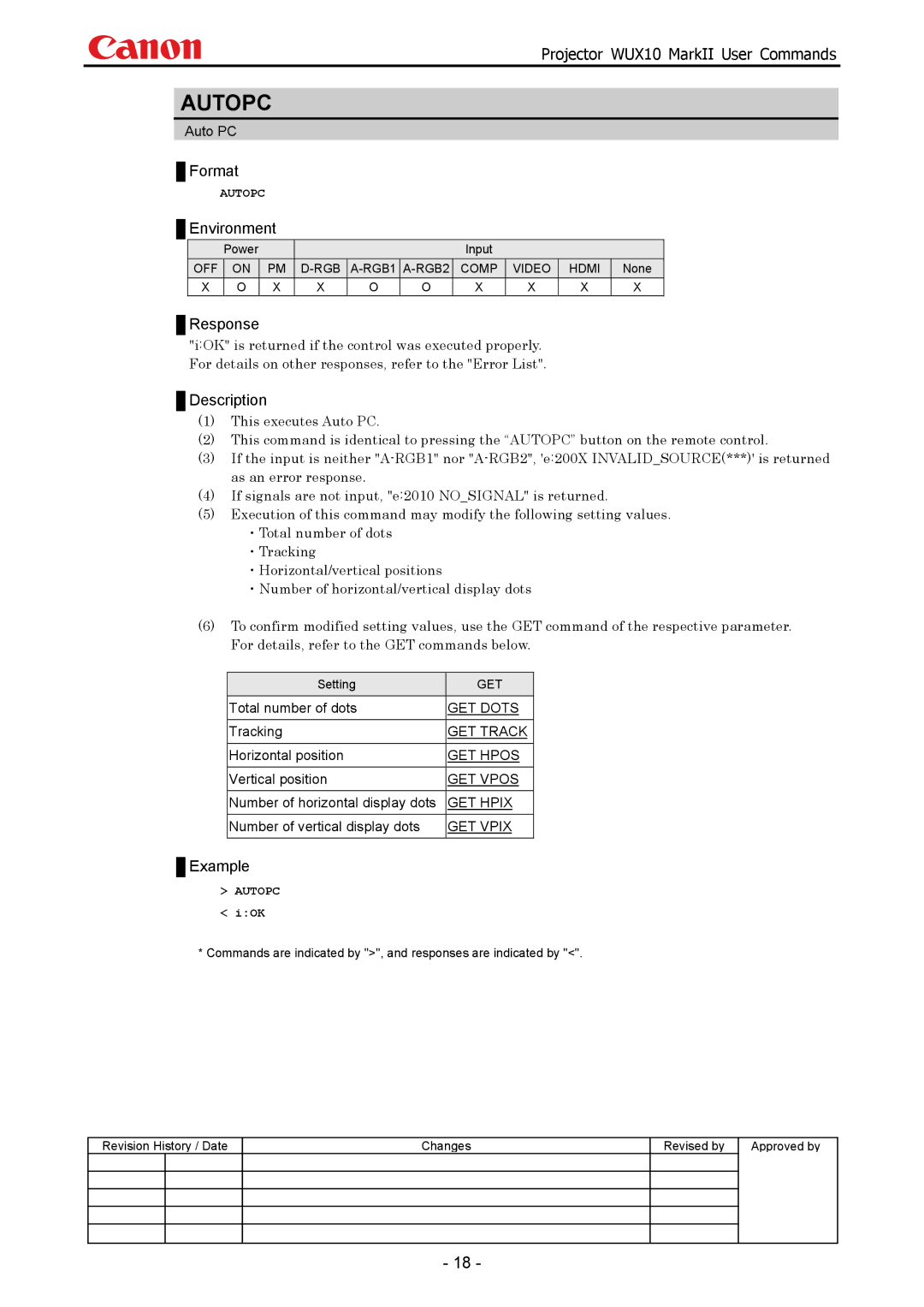 Canon WUX10 manual Autopc iOK 