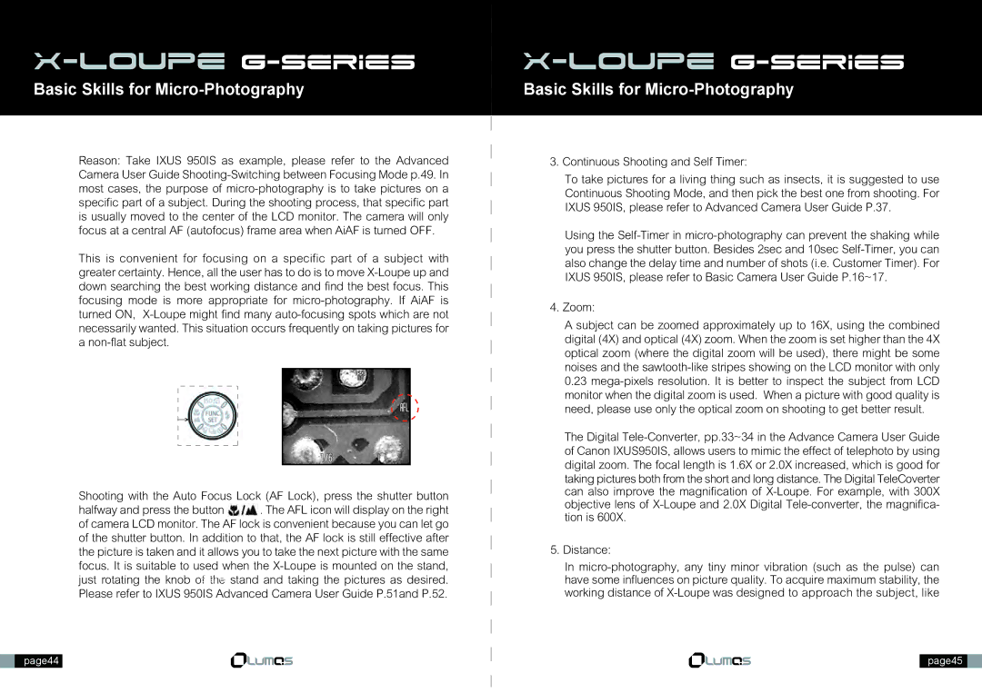 Canon X-Loupe manual Page44 Page45 