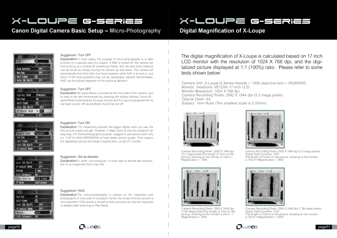 Canon X-Loupe manual Page50 Page51 