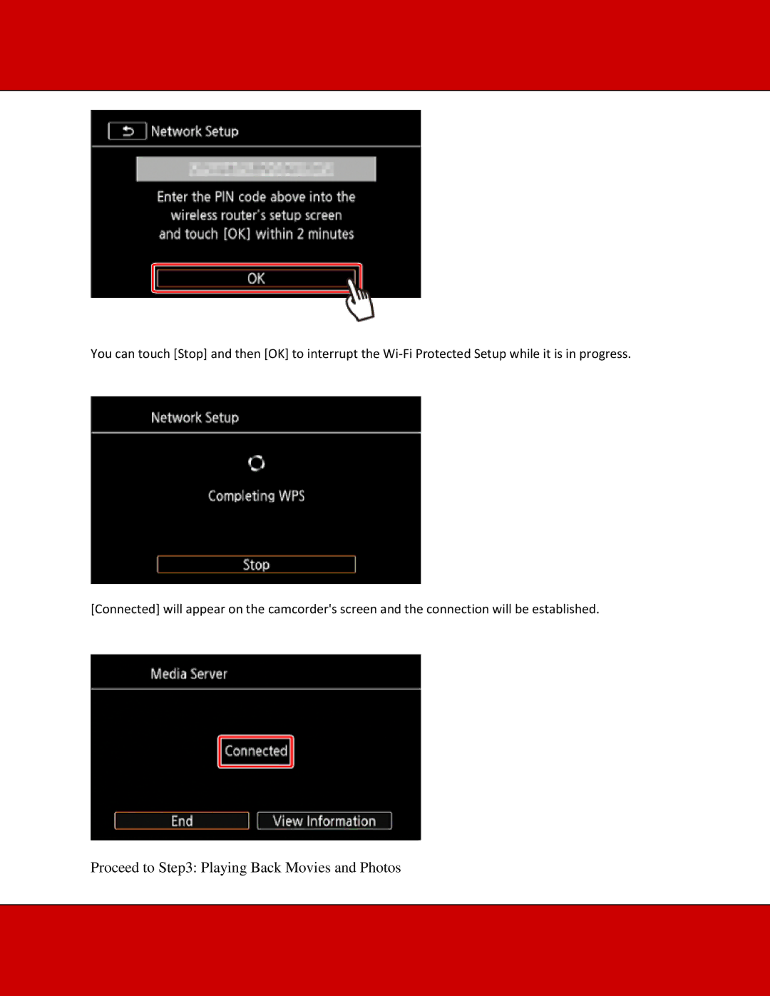 Canon XA20, XA25 manual Proceed to Playing Back Movies and Photos 