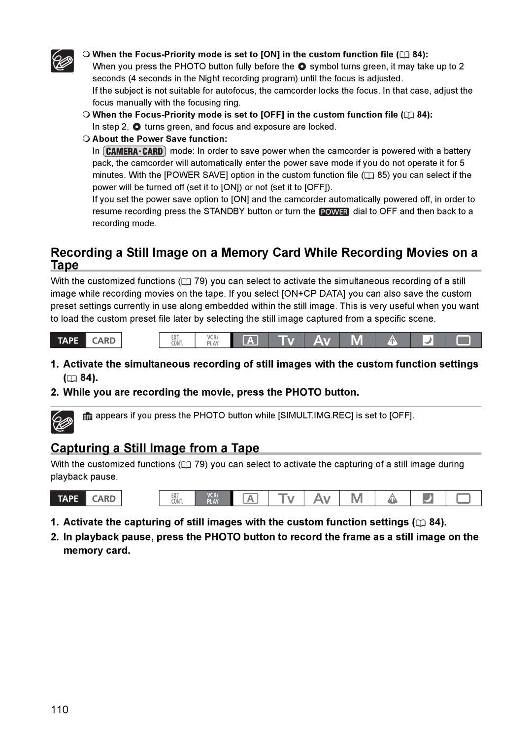 Canon XH A1 instruction manual Capturing a Still Image from a Tape 