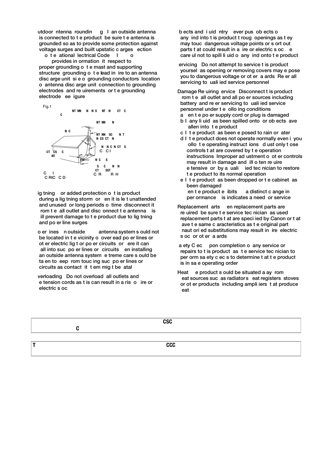 Canon XH A1S, XH G1S instruction manual NEC National 