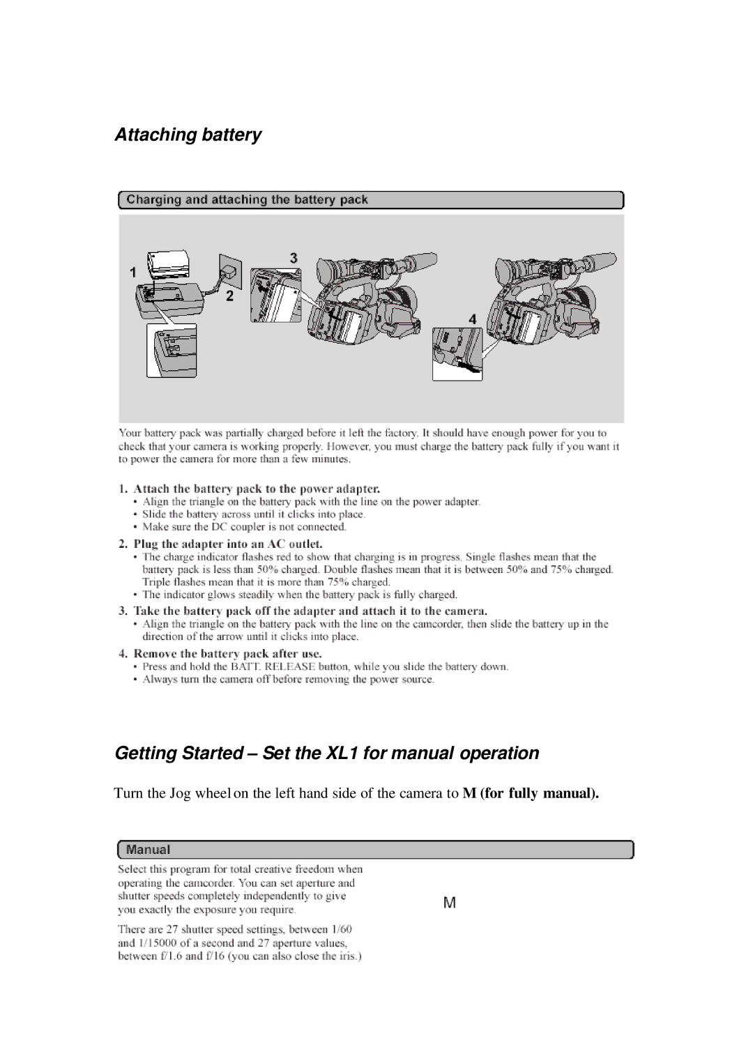 Canon XL 1 manual 