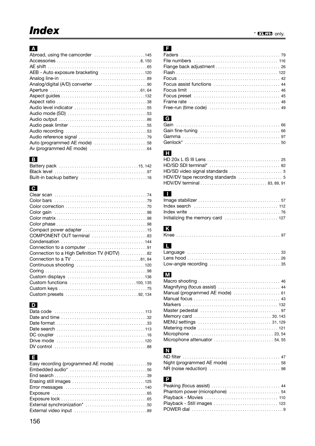 Canon XL H1S, XL H1A instruction manual Knee 