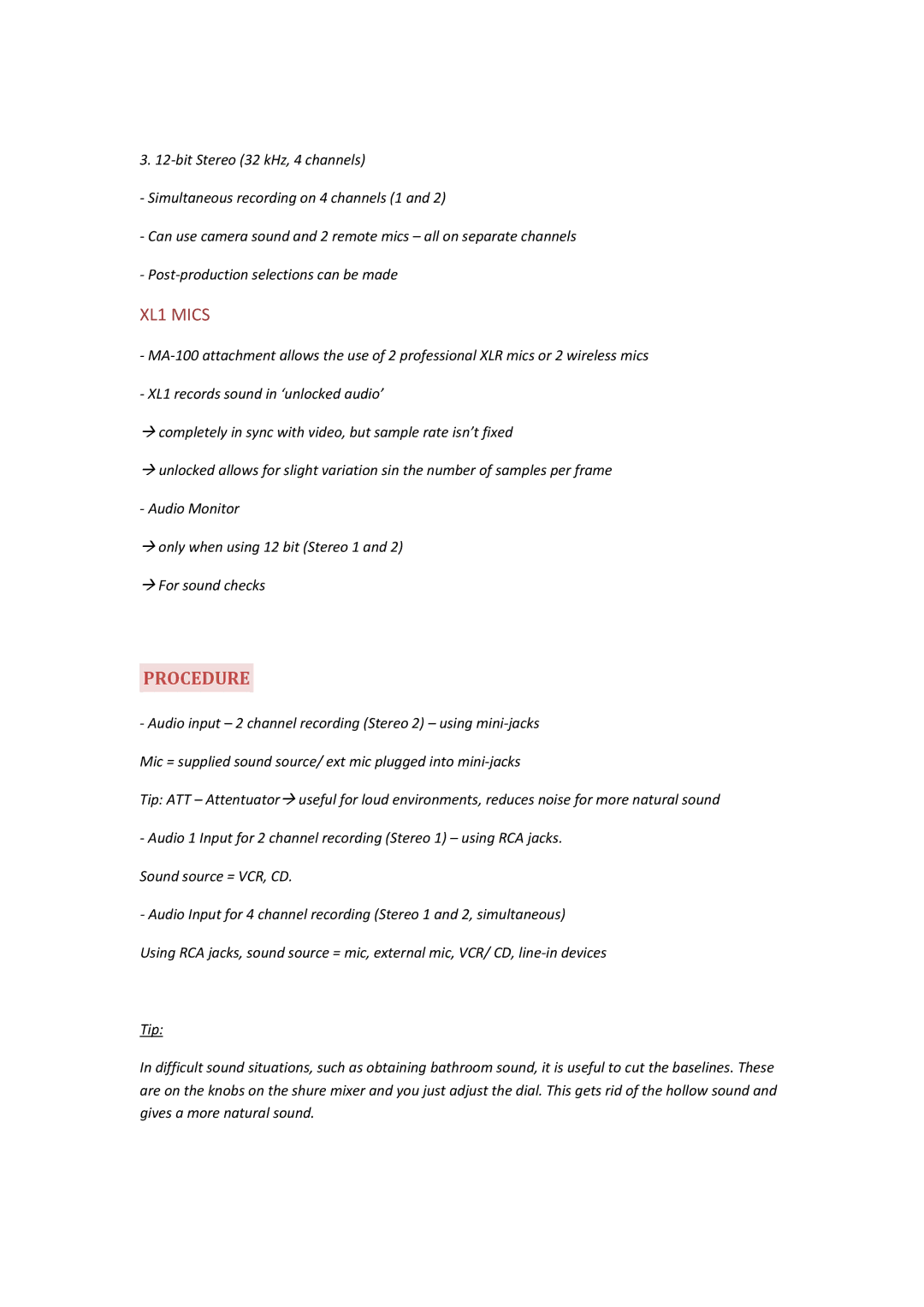 Canon XL1 3CCD manual Procedure 