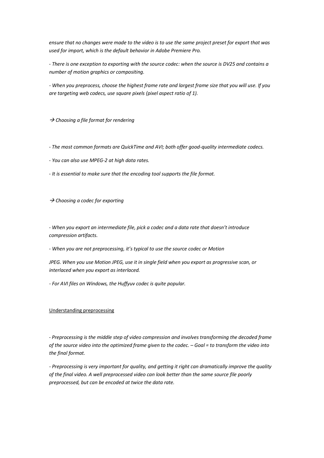 Canon XL1 3CCD manual Understanding preprocessing 