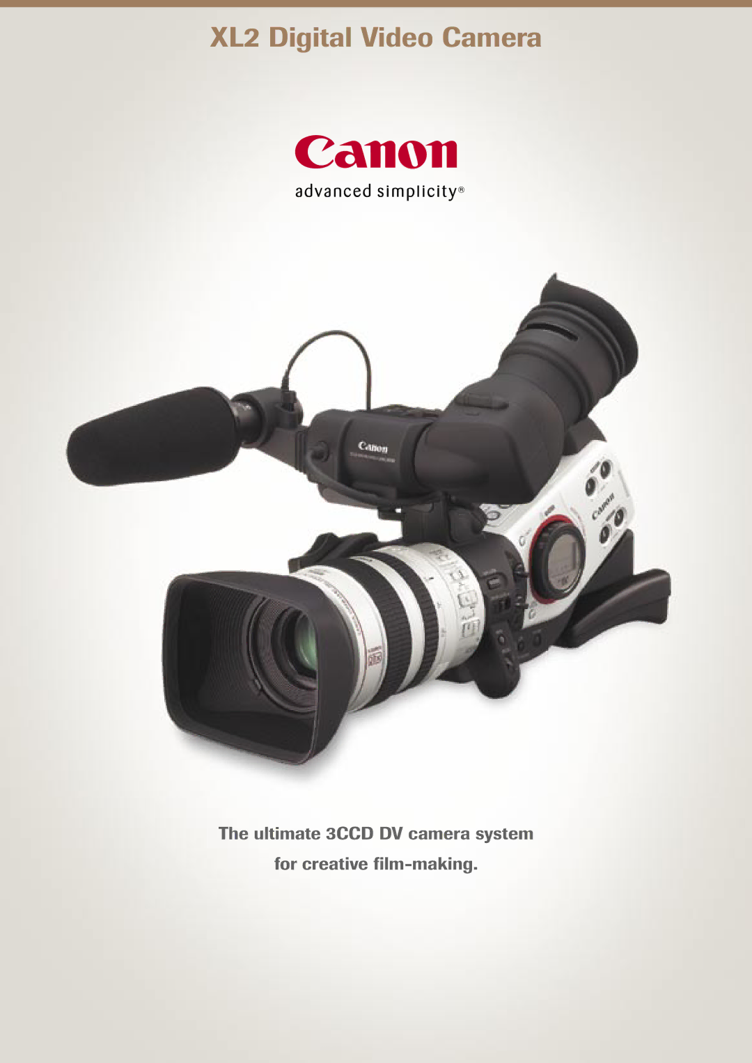 Canon manual XL2 Digital Video Camera 