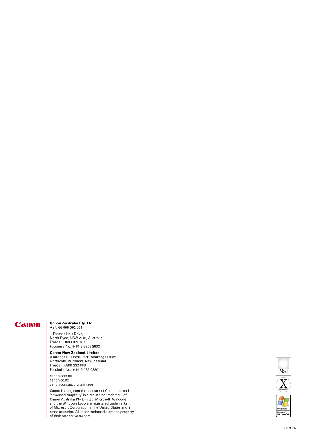 Canon XL2 manual ICAN0543 