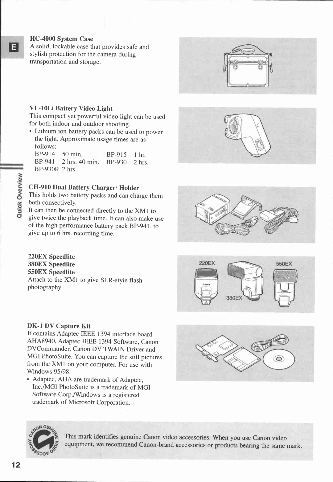 Canon XM1 manual 