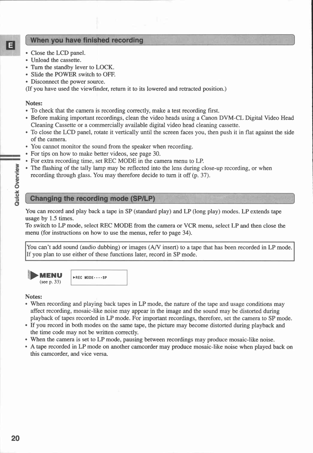 Canon XM1 manual 