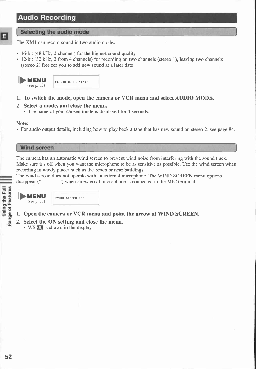 Canon XM1 manual 