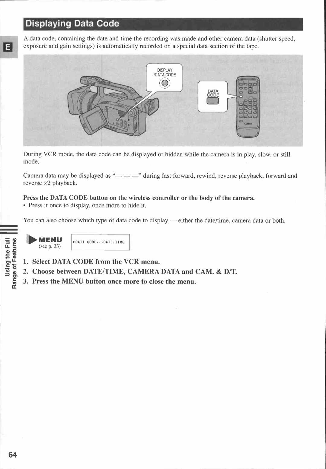 Canon XM1 manual 