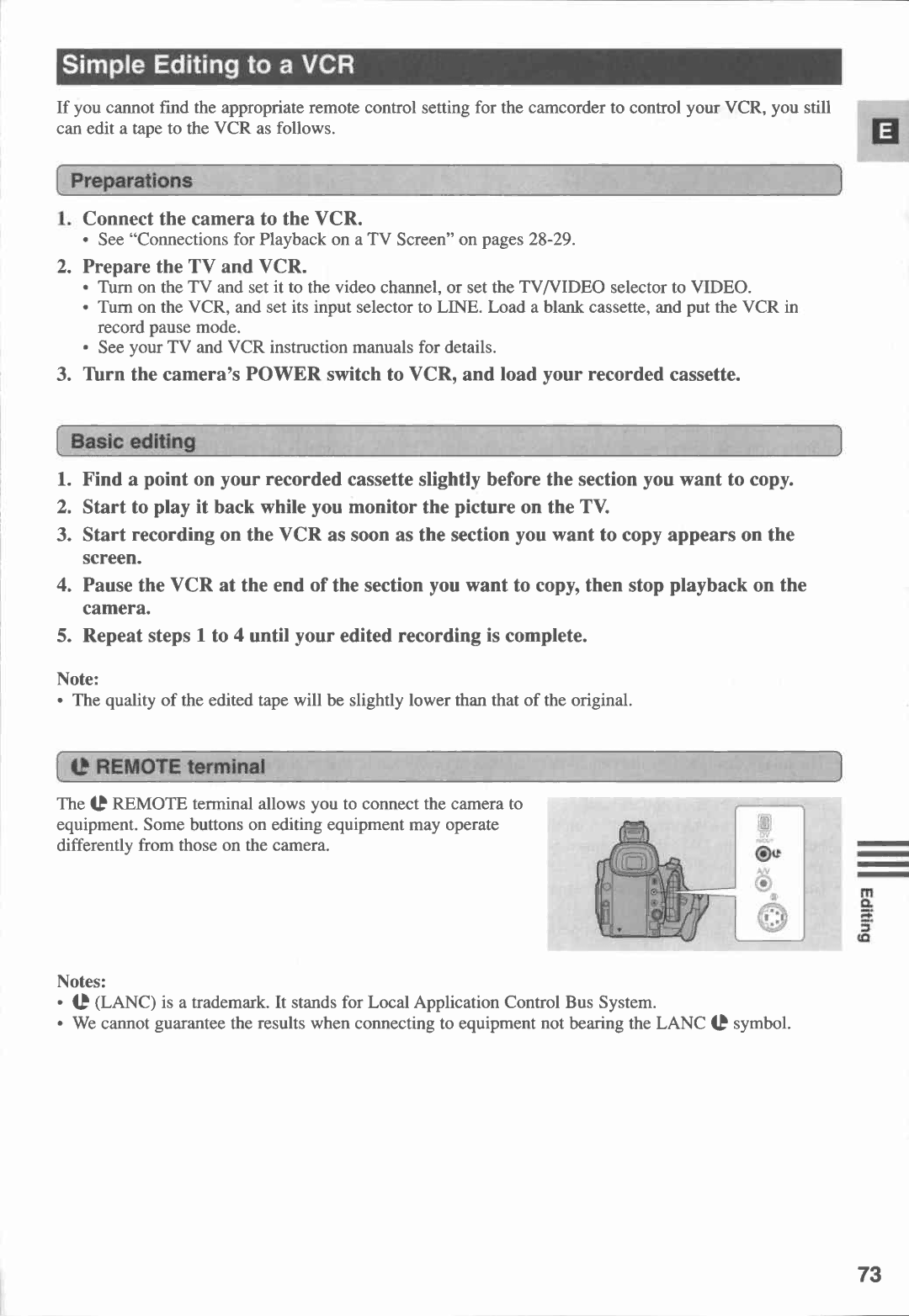 Canon XM1 manual 