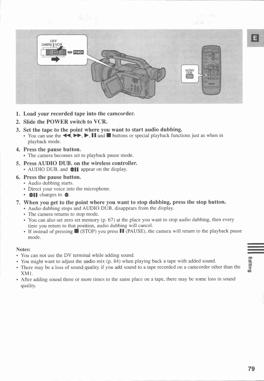 Canon XM1 manual 