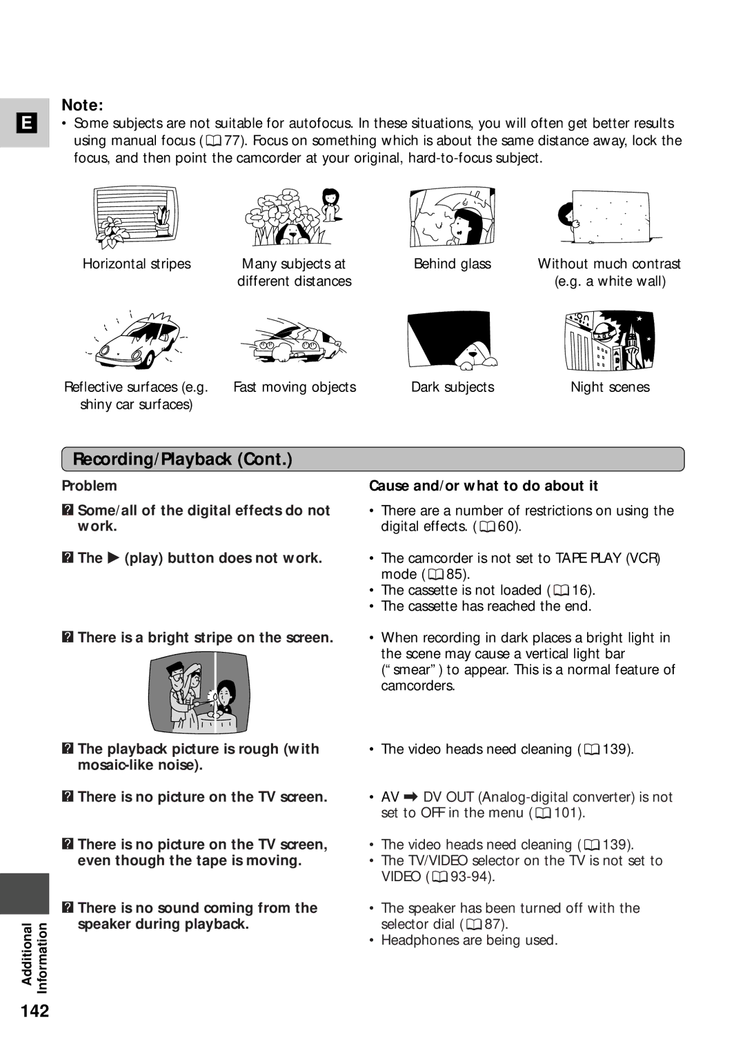 Canon XM2 PAL instruction manual 142, ? There is no sound coming from the speaker during playback 