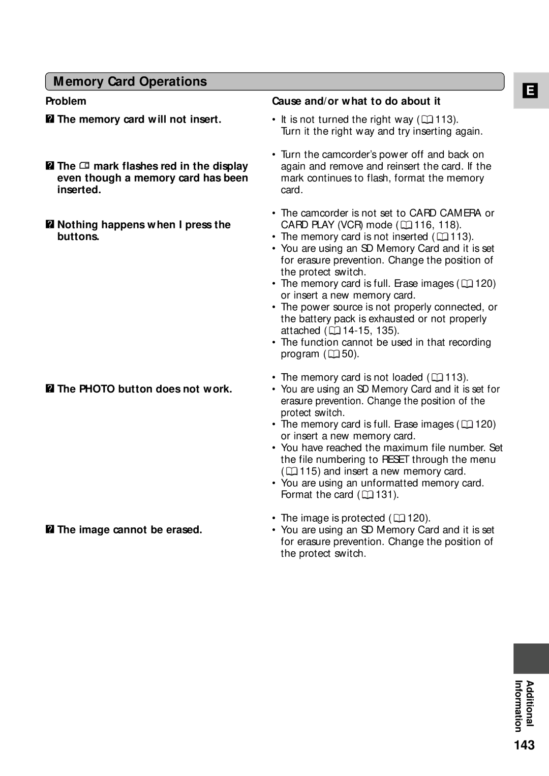 Canon XM2 PAL instruction manual Memory Card Operations, 143 