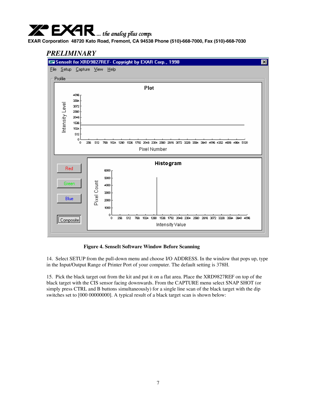 Canon XRD9827REF user manual SenseIt Software Window Before Scanning 