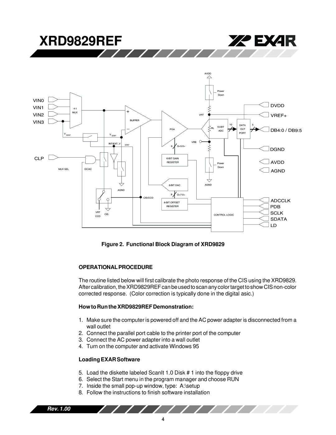 Canon XRD9829REF user manual Operational Procedure 