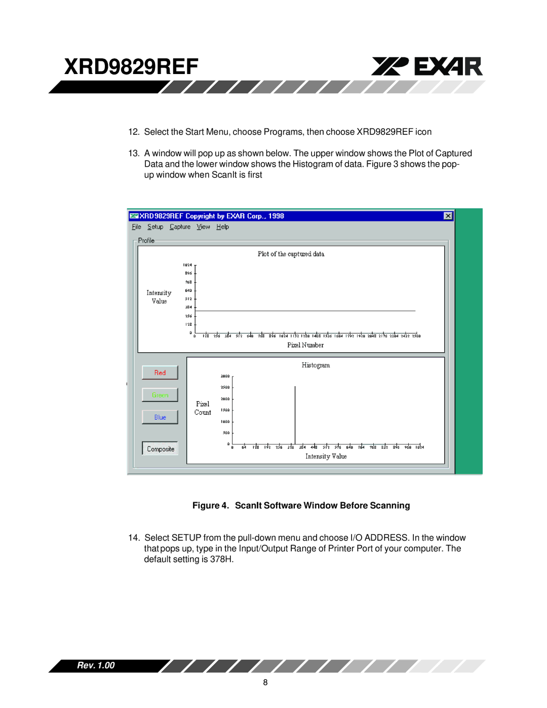 Canon XRD9829REF user manual ScanIt Software Window Before Scanning 