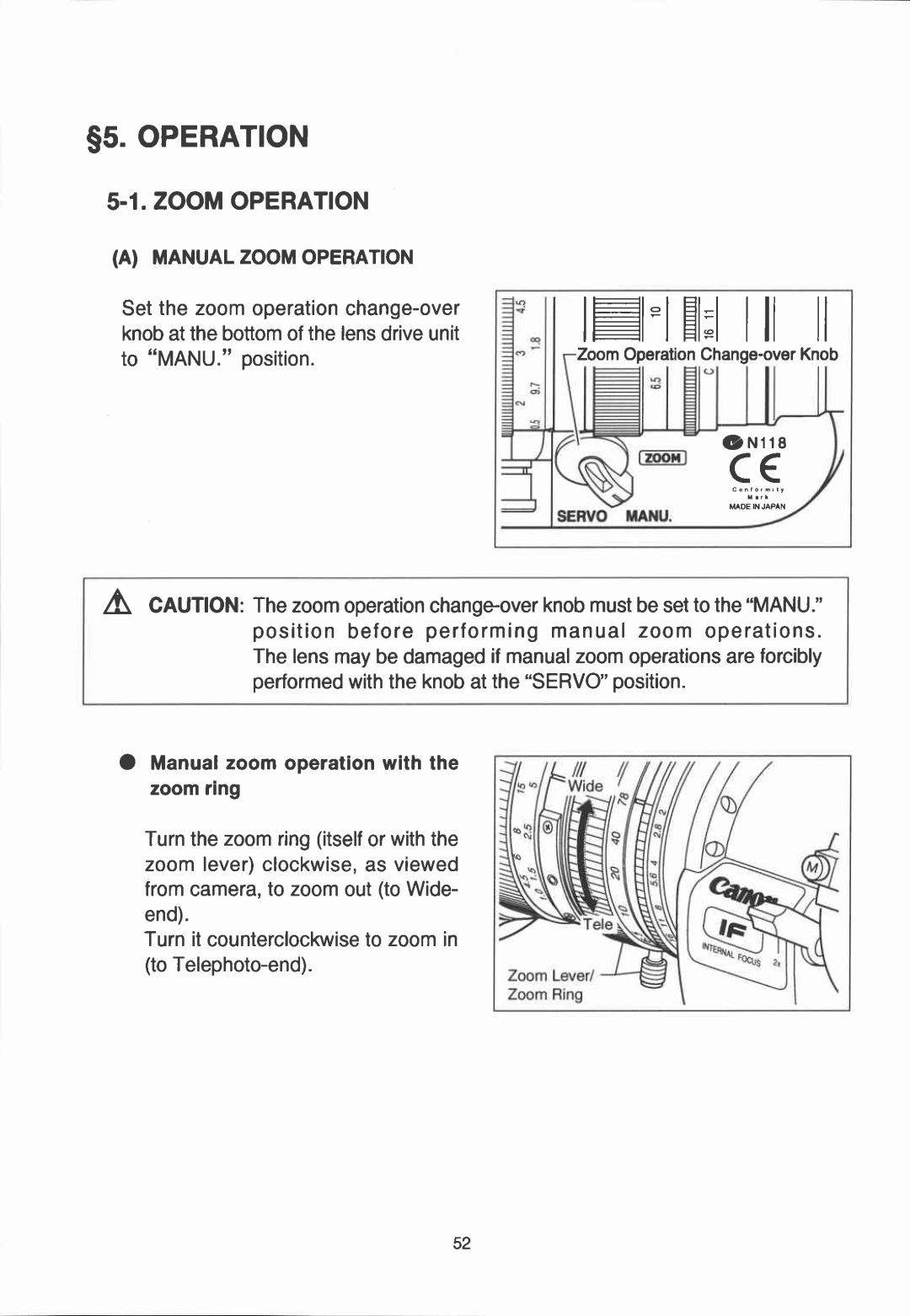 Canon YJ12x6.5B IRS-A manual 