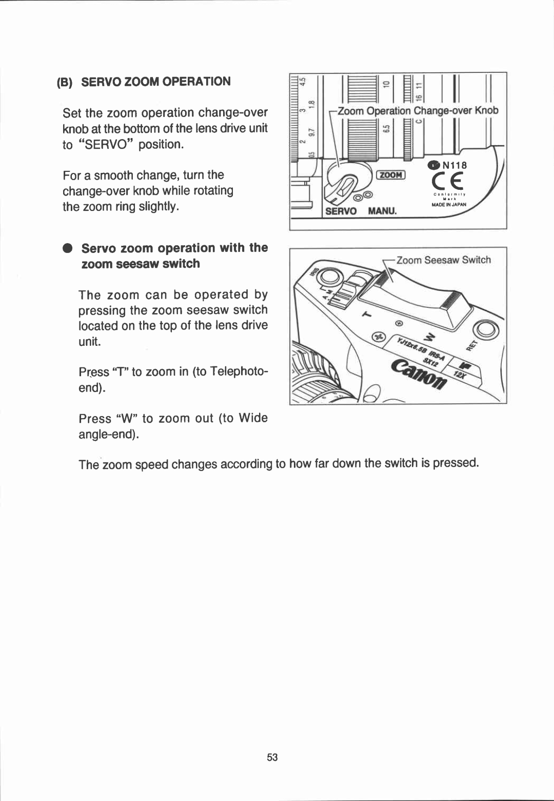 Canon YJ12x6.5B IRS-A manual 