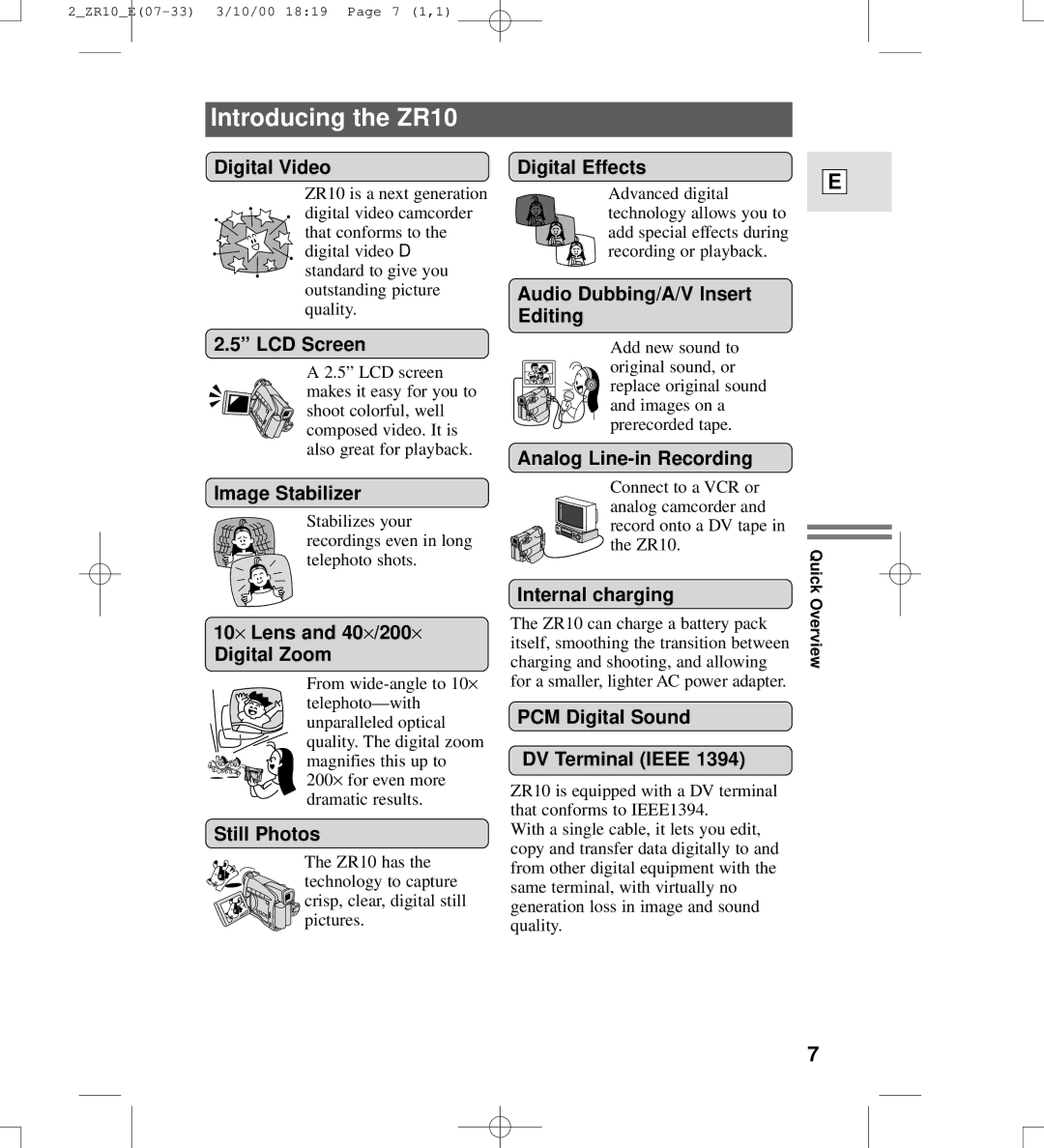 Canon zr10 instruction manual Introducing the ZR10 