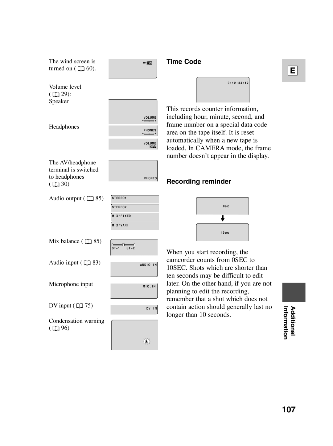 Canon ZR20 instruction manual 107 